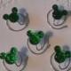 MOUSE EARS Hair Swirls Accessory for Disney Themed Wedding in Dazzling Green Acrylic