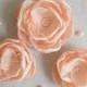 Peach Pale Orange Coral fabric flowers in handmade Bridal Bridesmaids hair shoe clip head piece dress sash accessory Ornament Weddings Set 3