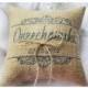Burlap Wedding pillow , wedding pillow , ring bearer pillow, ring bearer pillow personalized wedding pillow (R51B)