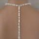 Wedding Jewelry Set Pearl Backdrop Necklace and Earrings Swarovski Pearl Bridal Necklace and Earrings