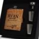 Country Wedding, 6 Groomsmen Gift Flask Sets, Personalized Flasks