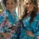 SALE! MOB Turquoise Ready to Ship From USA, Silk Robe, Bridesmaid Gift, Wedding Kimono Robe, Bachelorette Robe, Wrap Robe