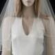 Wedding veil - 45 inch cascading veil with a delicate finished edge