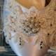 Victorian Bridal Wedding Shoe Low Heel Closed Toe Pump Custom Lace Beads Ivory