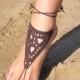 Crochet Brown Barefoot Sandals, Foot jewelry, Bridesmaid, Barefoot sandles, Beach, Anklet, Wedding shoes, Beach Wedding, Summer shoes