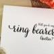Personalized Will you be my ring bearer card asking ring bearer Invitation (Lovely)