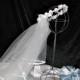 Bridal veil wedding shower wedding centerpiece, decoration, wedding reception  or shower centerpiece  bridal bouquetsl, rhinestones