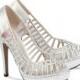 Wedding Shoes, 4 3/4" Heel Bridal Shoes - Peep Toe Heels-Wedding heels, Over 200 Colors