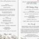 INSTANT DOWNLOAD - Wedding Program Template - Vintage Bouquet (Mocha) Tea Length - Microsoft Word Format