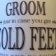 Fabulous Groom's Wedding Gift from Bride "Just In Case You Get Cold Feet" Label (Add Your Own Socks!)Optional I Do Me/Too Shoe Sticker Too!