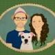 Custom family portrait. Custom cartoon portrait with pet. Personalized illustration. Custom quirky portraits.