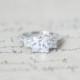 Princess Cut Engagement Ring - 3 Stone Ring - Wedding Ring - Promise Ring - Sterling Silver