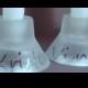 Wedding Unity Candle Accessories - Etched Glass Candlesticks - Personalized to complement your Custom Unity Vase