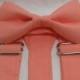 SALE David's Bridal Coral Reef Suspenders and Bow Tie Set.Sizes Newborn - Adult. Perfect for a Wedding. Free Shipping for 3 or more Sets.