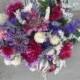 Small Dried flower Bridal bouquet.  In Shades of lavender, pinks, and purple.  All natural wedding bouquet.