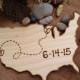 Wedding Cake Topper in the shape of the USA with YOUR States in a Heart and Your Initials and Wedding Date Large Wedding Decoration Distance