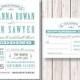 Rustic Wedding Invitation and RSVP Card Printable DIY Wedding Invitation, Old Fashioned, The Nashville Collection