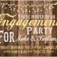 Rustic Barnwood & Lights Engagement Party Invitation