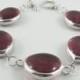 Royal Purple Glass Nugget Bracelet Handmade Jewelry, Wedding Jewelry