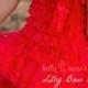 Flower Girl Dress - Baptism Dress - Red Lace Dress-Baby girl Clothes-Newborn Girl Dress-Christmas Dress-Baby Dress-Christening Dress-Wedding