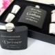 18 Groomsmen Flask Gift Set and Shot Glass Set with Funnel