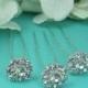 Crystal rhinestone wedding hair pin, bridal hair accessories, rhinestone hairpin, bridal hair pearl, bridal hairpins, Set of 3