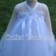 White Tutu Flower Dress Wedding Birthday Holiday Picture Prop 12, 18, 24 Month, 2T, 3T,4T Flower Girl Dress 1st Communion Dress