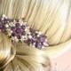 Vintage Bridal Comb Amethyst Wedding Hair Comb Purple Wedding Hair Accessories Gold Comb, CHANTILLY