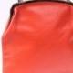 vintage 1960s MOD orange leather clutch bag purse mad men mid century modern gift wedding party