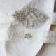Wedding Garter Bridal Garter Set Ivory Lace Garter Belt Rhinestone Crystal Garter Belt Beach Wedding GR088LX