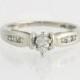 Diamond Engagement Ring .25ctw - 950 Platinum Genuine Marquise Round Polished X5458