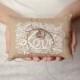 Anna - 6x6" Wedding ring pillow - Embroidery text ring pillow -  Wedding ring bearer - Ring pillow bearer - Burlap ring pillow