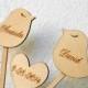 Wedding Cake Topper - Personalized Love Birds Cake Topper - Rustic Cake Decoration - Wooden Weeding Cake Decor