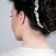 Crystal Bridal headpiece, Wedding Hair-vine Bridal Accessory with leaves and flowers UK