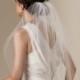 Silk Tulle bridal elbow length veil, waist length - 761S