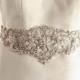Wedding dress sash - France White - 14 inches (Made to Order)