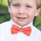 Bow tie for boys, coral bow tie, chartreuse green bow tie, wedding bow tie, ring bearer bow tie, bow tie for toddler, boys photo prop