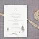ANY COLOR - Rustic Camping Forest Wedding Invitations