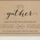 Let's Gather - Dinner Party Invitation - PRINTABLE