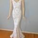 Lace Mermaid WEDDING Dress Hippie BoHo wedding dress BEACH Wedding Dress Sz Medium