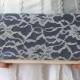 Blue Wedding Clutch -Navy Satin and Ivory Lace Clutch - LENA clutch -  Bridesmaid Gift Idea