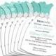 Bridal Shower Tiffany & Co. Inspired Dress Invitations-  BASIC - 8 choices-Set of 25 with Envelopes - PRINTED