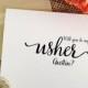 Personalized Will you be my usher card Asking usher Invitation wedding invite (Lovely)