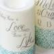 Custom Candle Wraps, Candle Centerpieces, Alternative Centerpiece, Wedding Reception, Table Decor, Table Numbers, Weddings