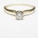 Vintage 14K Diamond Engagement Ring Size 8 .22 Carat Classic Exquisite Brand