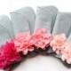 Bridesmaid Clutch Set of 6, Gray and Coral Pink Wedding, CUSTOM COLORS AVAILABLE