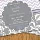 Lavender and Gray Floral & Chevron Sprinkle, Baby Shower or Wedding Shower  Invitation - Print Your Own
