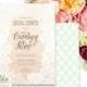 Printable invitations - bridal shower invitation - lace Invitation - calligraphy - ombre invitation - freshmint paperie