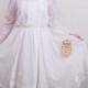 Vintage GUNNE SAX Deadstock White Prairie Dress nos nwt // Sheer 1970s Country Wedding // White Cotton Lace Dress Slip Dress