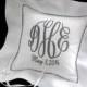 Ring Bearer Pillow, Irish Linen Ring Bearer Pillow, Monogrammed Wedding Ring Pillow, Style 5211